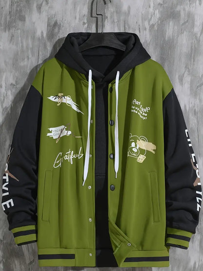 Lässige Herren-Baseballjacke Sportlich Casual