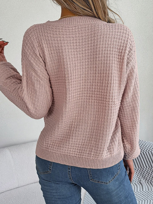 Weicher Rundhals Sweater Damen Pullover - IdealeKleiden
