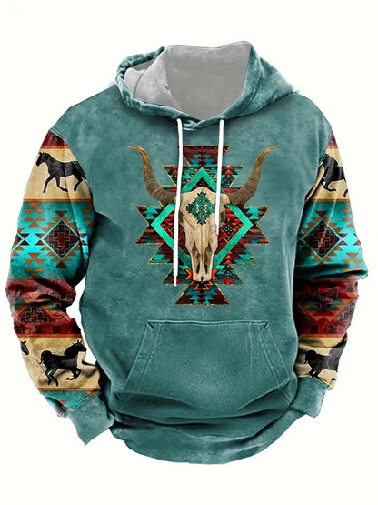 Herren Kapuzenpullover Ethnisches Muster Trendy - IdealeKleiden