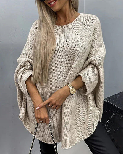 Stylische Damencape Pullover - IdealeKleiden