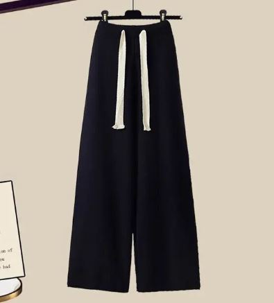 Bequemer Strickanzug Lockere Passform Zweiteilig Damen
