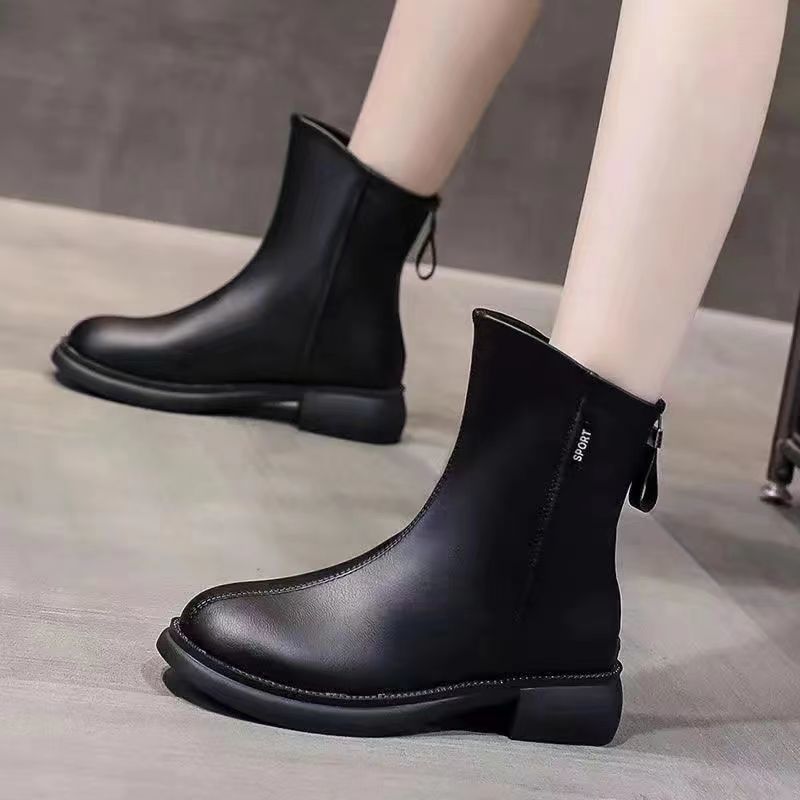 Praktische Winterstiefel Damen Reißverschluss Rückseite
