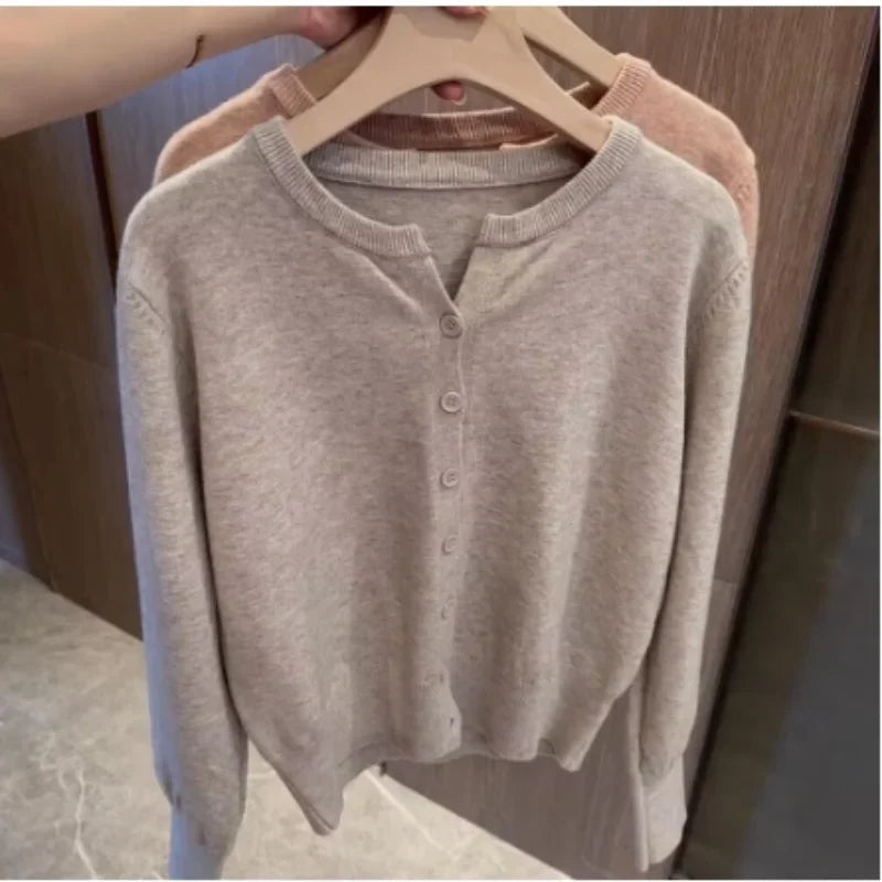 Gemütlicher Woll-Cardigan Grobstrick Sweater