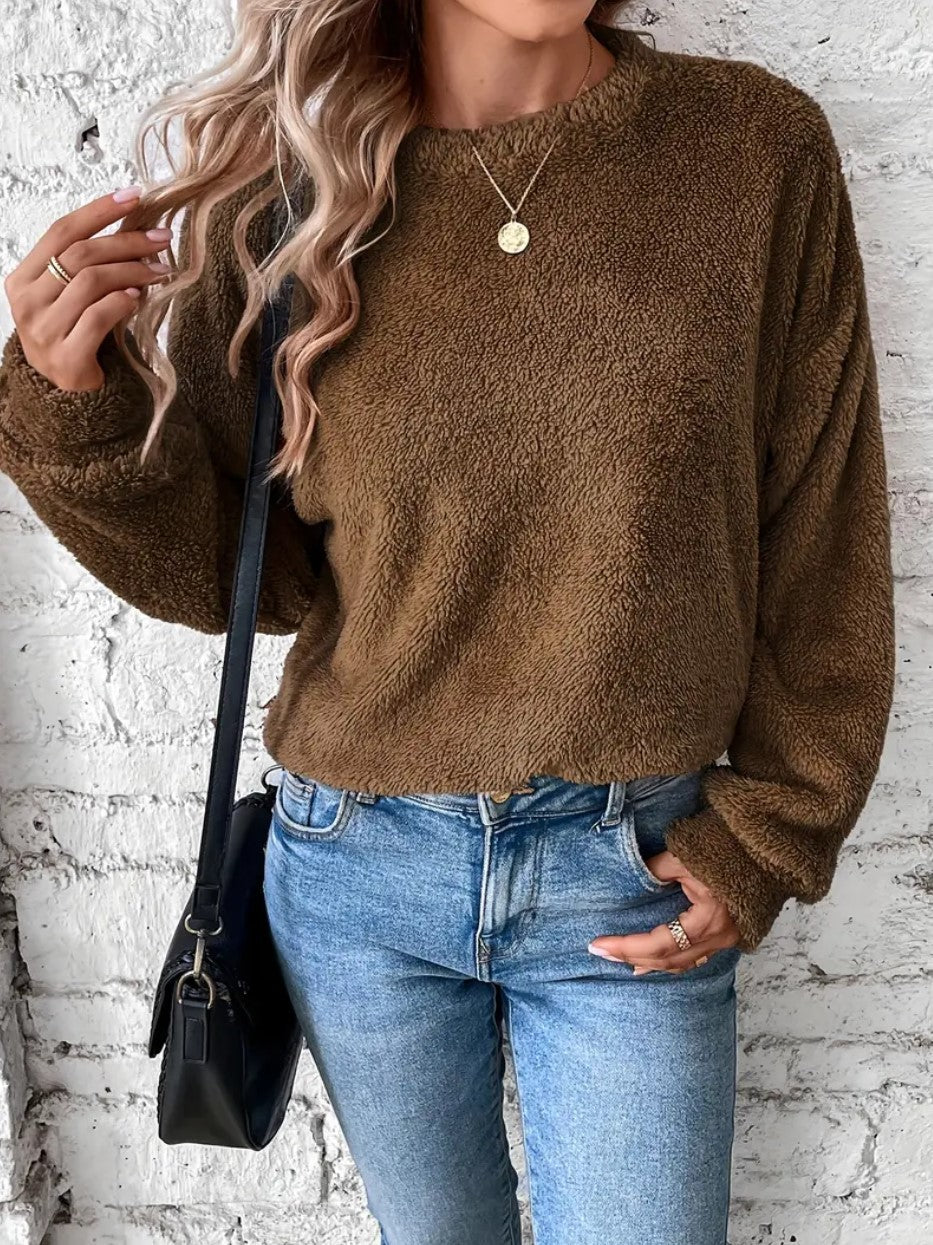 Damen Sweatshirt Bequem Modern