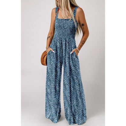Eleganter Damen-Jumpsuit Blumenmuster Sommer