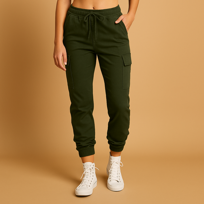 Damen Cargohose HochTaille Damen Hose Bequem