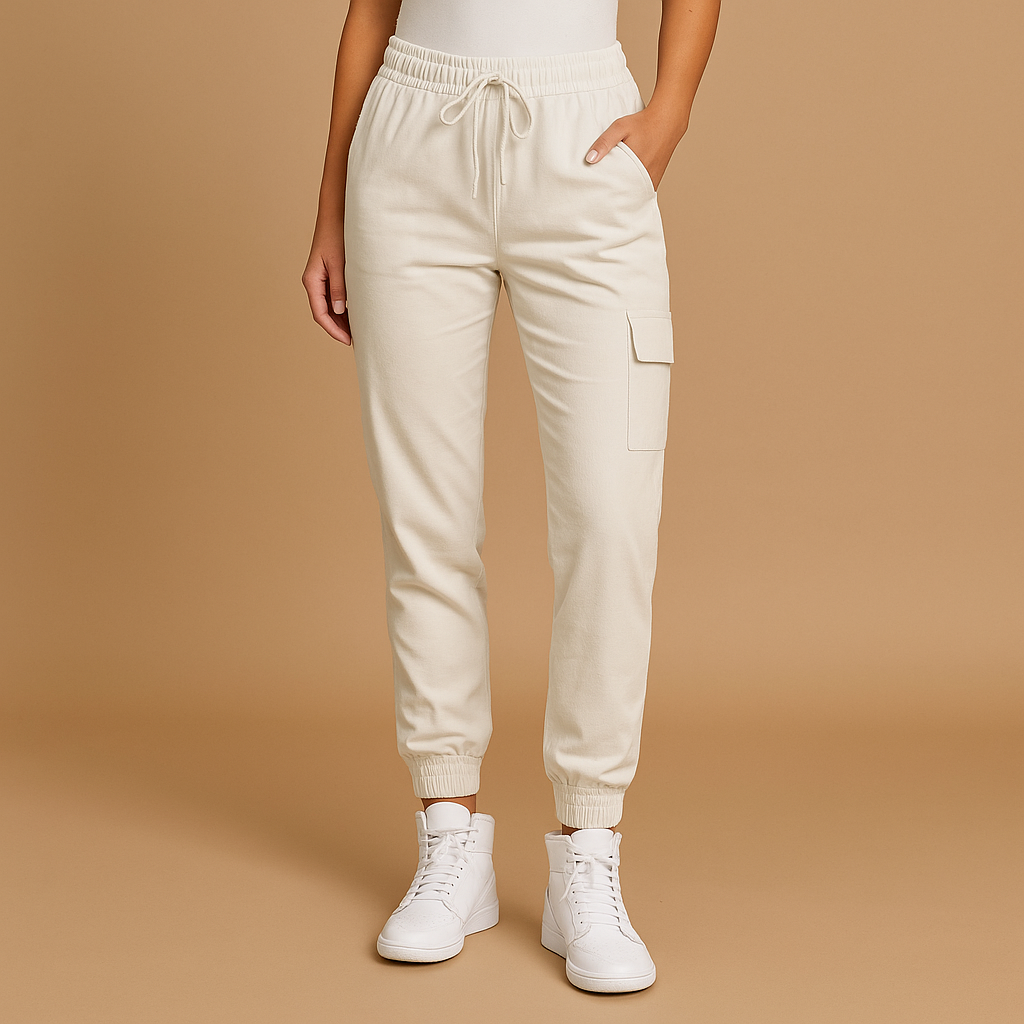 Damen Cargohose HochTaille Damen Hose Bequem