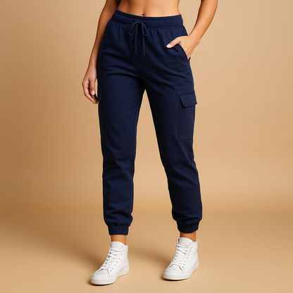 Damen Cargohose HochTaille Damen Hose Bequem