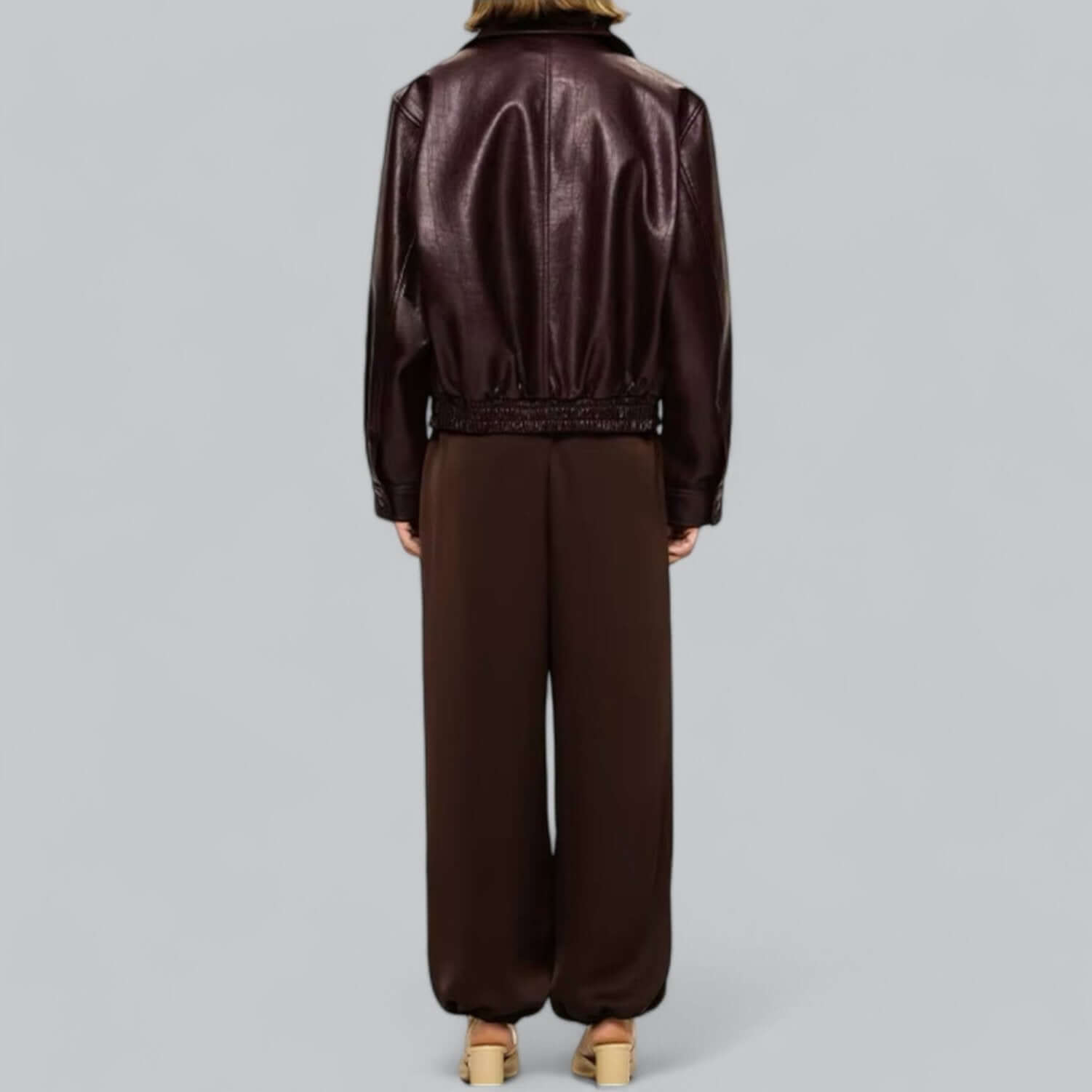 Unisex Lederjacke Vintage Style Echtleder Optik - IdealeKleiden