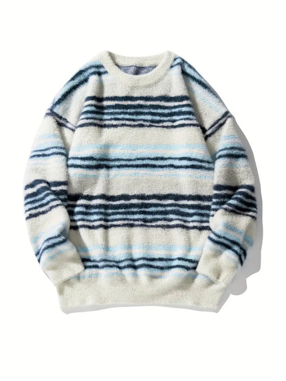 Lässiger Rundhalspullover für Herren Casual Style