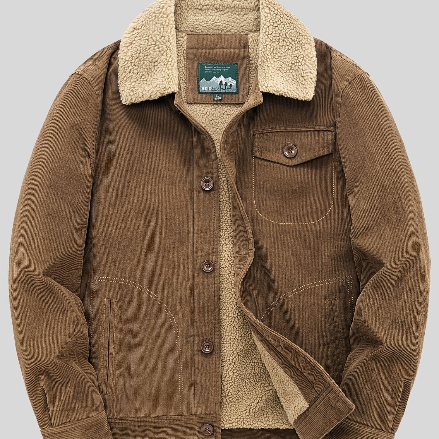 Herren Fleeceweste Knöpfe Warm Elegant - IdealeKleiden