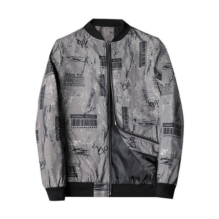 Stylische Herren Bomberjacke Abstrakt Design