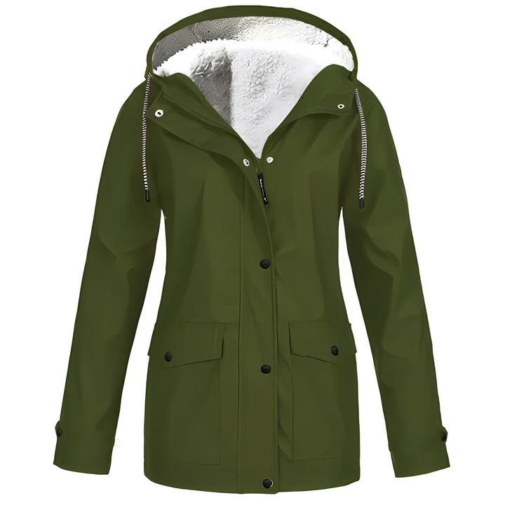 Warmes Winterkleid Damen Fleece Mantel Outdoor