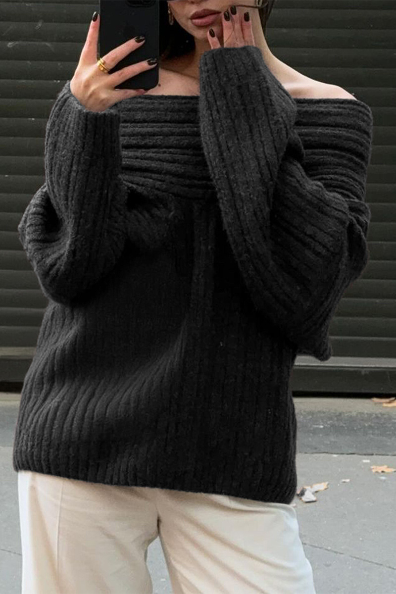 Weiches Winterkleid Grobstrick Pullover