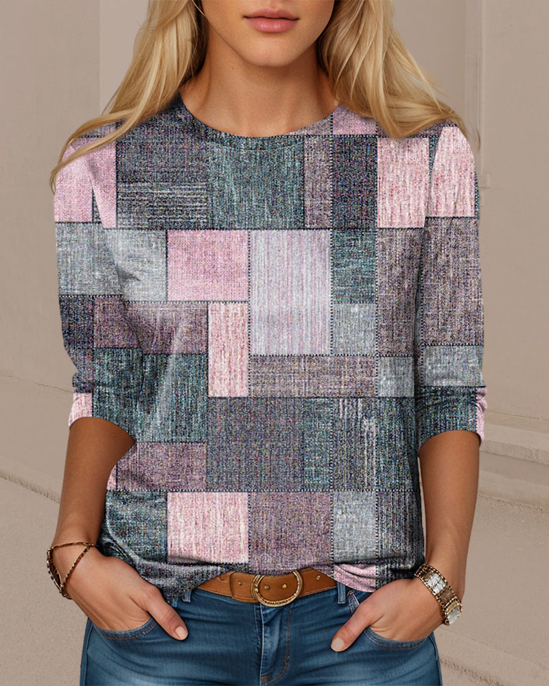 Farbenfrohes Langarmshirt Modern - IdealeKleiden