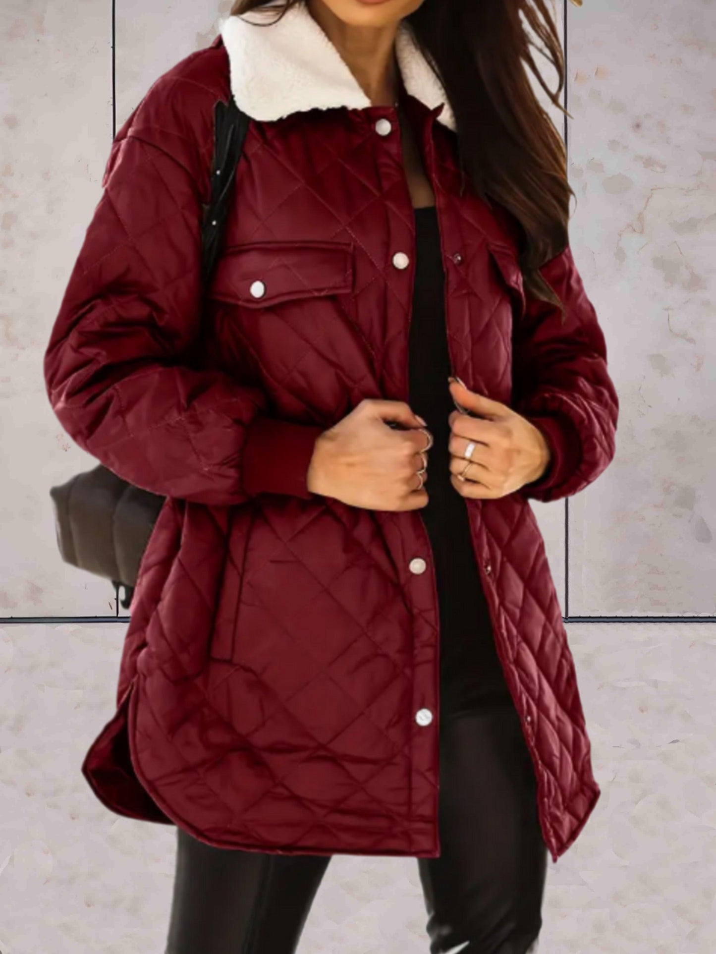 Übergroße Winterjacke Damen Warm