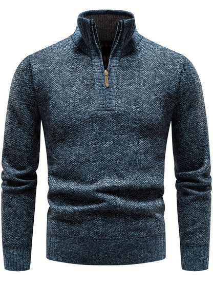 Herren Thermo Pullover Bequem Halbzipp