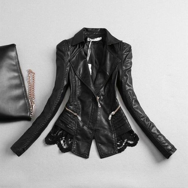 Lederjacke Bikerstyle Frauen