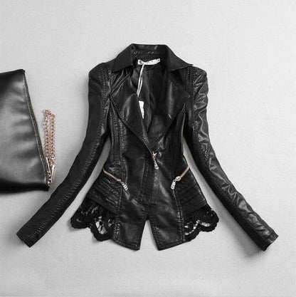 Lederjacke Bikerstyle Frauen