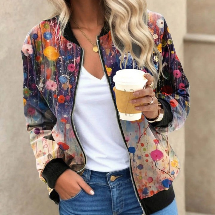 Stylische Damenjacke Blumenmuster Trend