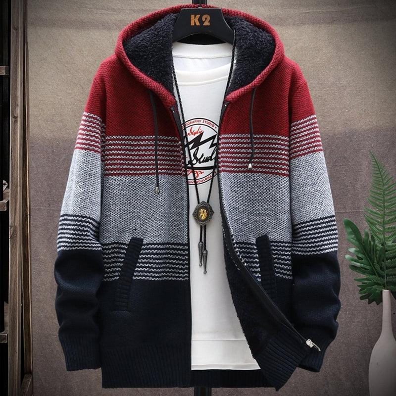 Herren Strickweste Grobmaschig Warm