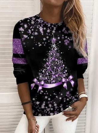 Modisches Weihnachtssweatshirt Elegant Rot