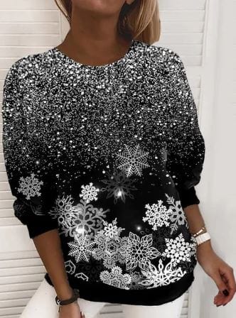 Modisches Weihnachtssweatshirt Elegant Rot