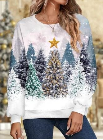 Modisches Weihnachtssweatshirt Elegant Rot