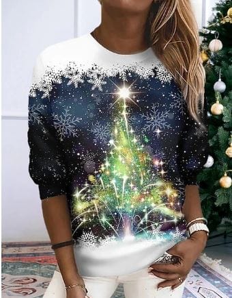 Modisches Weihnachtssweatshirt Elegant Rot