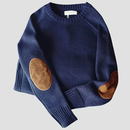 Stylischer Pullover Vintage Ellenbogen Patches