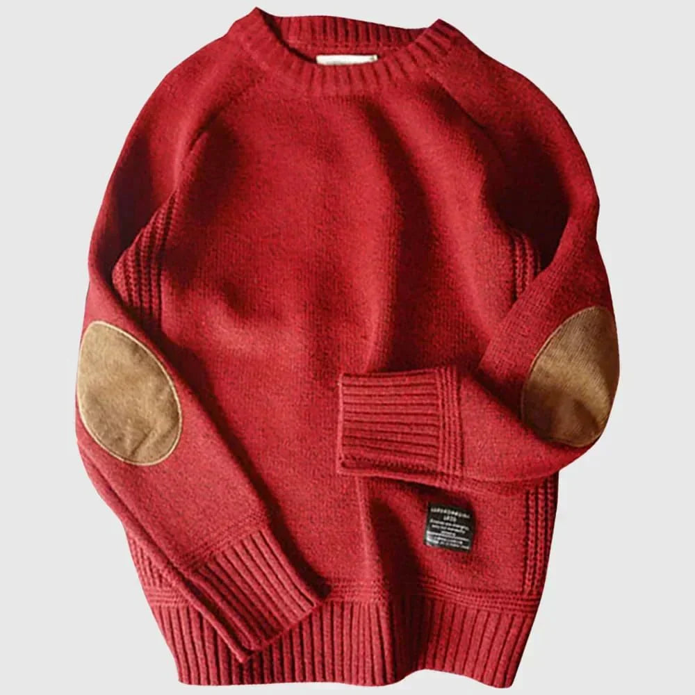 Stylischer Pullover Vintage Ellenbogen Patches