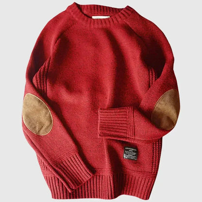 Stylischer Pullover Vintage Ellenbogen Patches