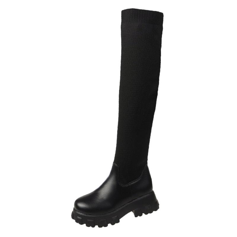 Vegane Stiefel für Damen Elegant Lederlook