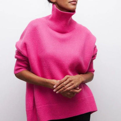 Übergröße Pullover Hochkragen Komfort