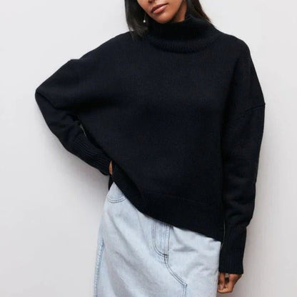 Übergröße Pullover Hochkragen Komfort