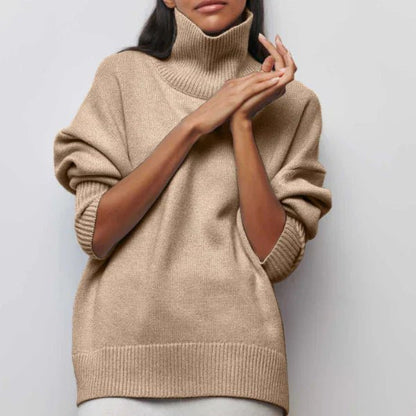Übergröße Pullover Hochkragen Komfort
