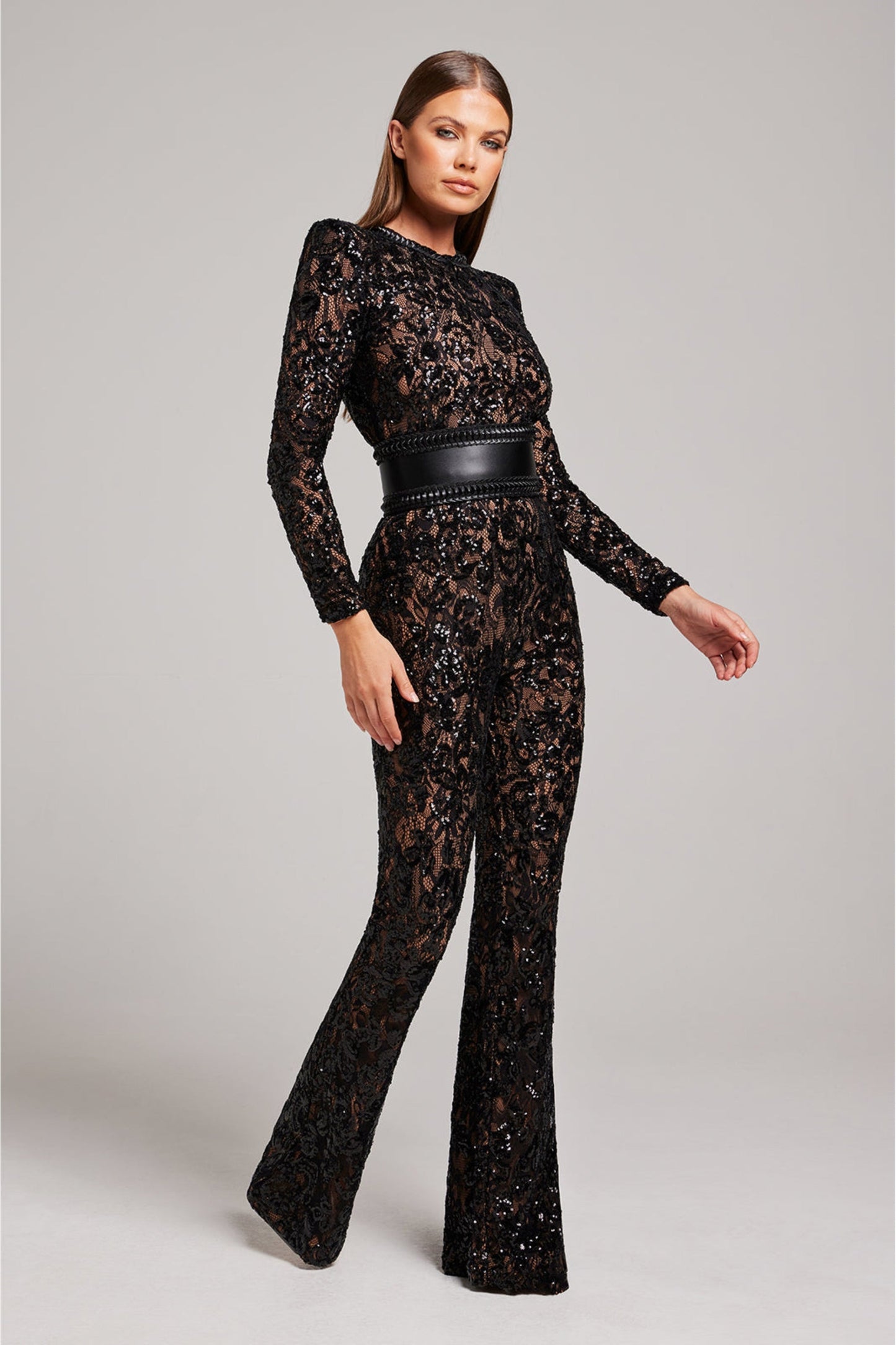 Eleganter Frauen Jumpsuit Spitze Design - IdealeKleiden