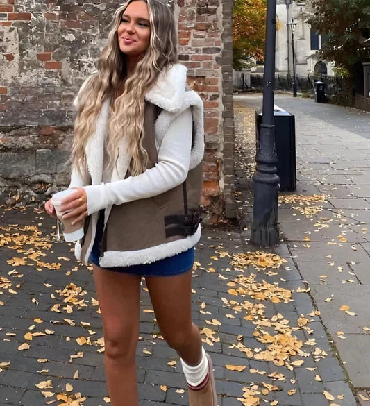 Teddyweste Damen Herbst Modell - IdealeKleiden