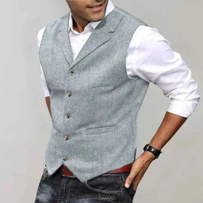 Herren Anzug Weste Elegant Slim