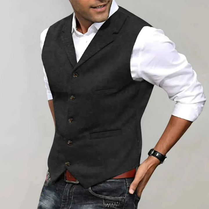 Herren Anzug Weste Elegant Slim