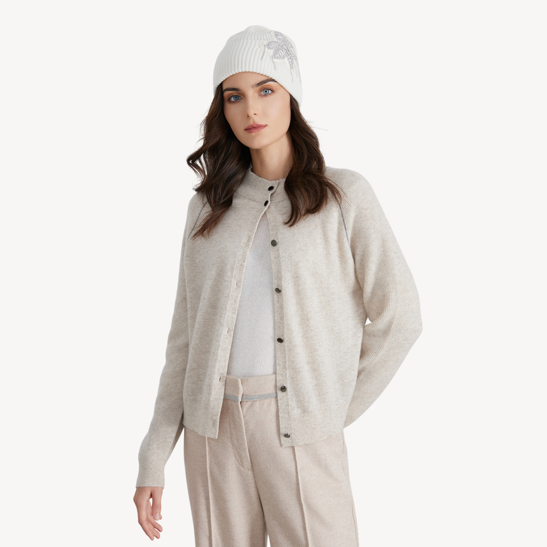 Komfortabler Damen-Cardigan Weiches Baumwolle