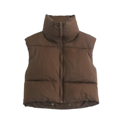 Kurze Pufferweste Damen Modern