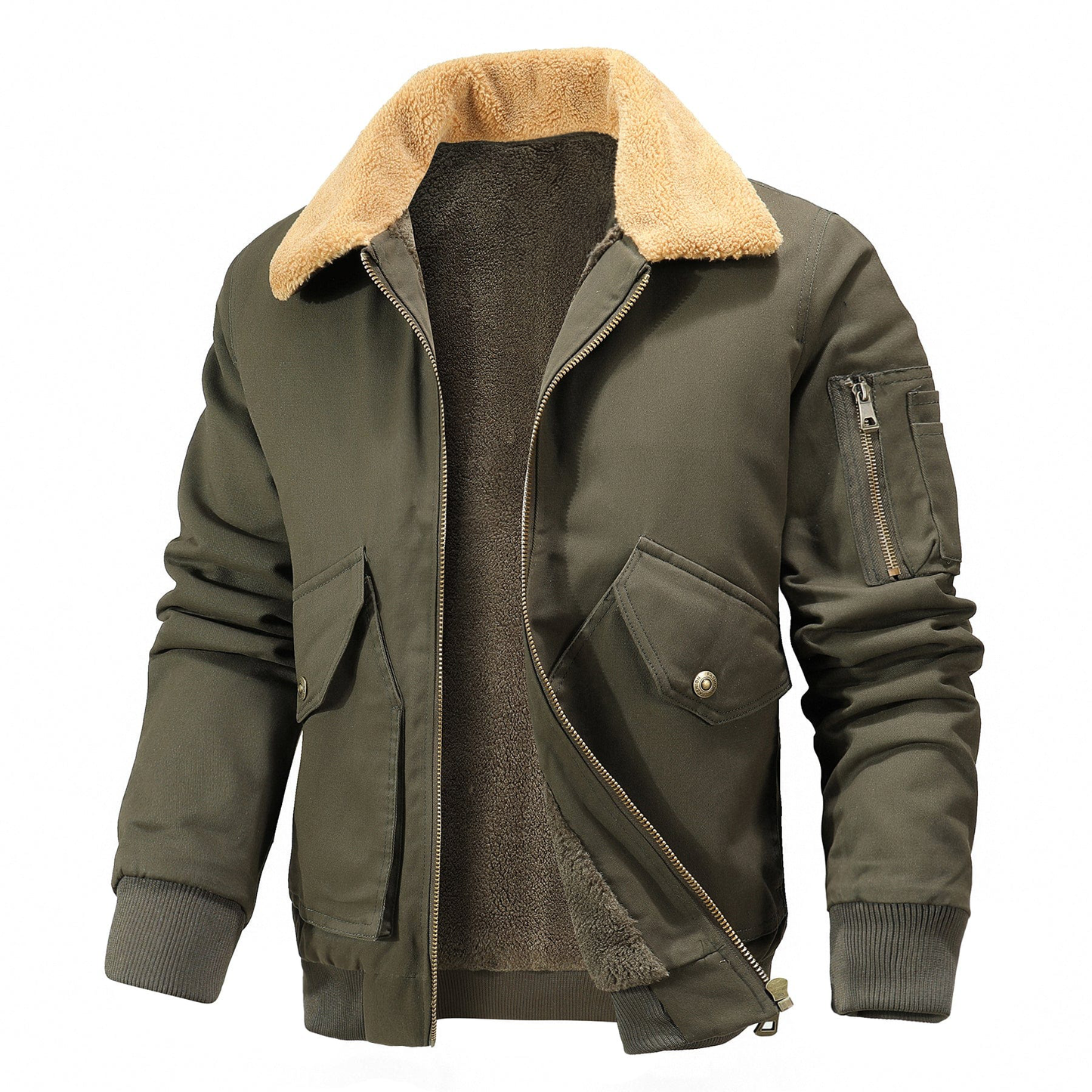 Stylische Sherpa Jacke Modern Damenschwarz