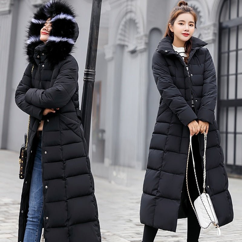 Langer Daunenmantel Warm und Bequem