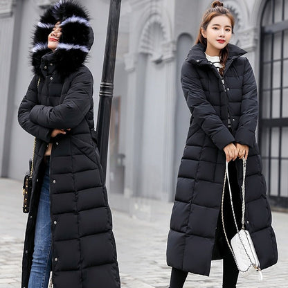 Langer Daunenmantel Warm und Bequem