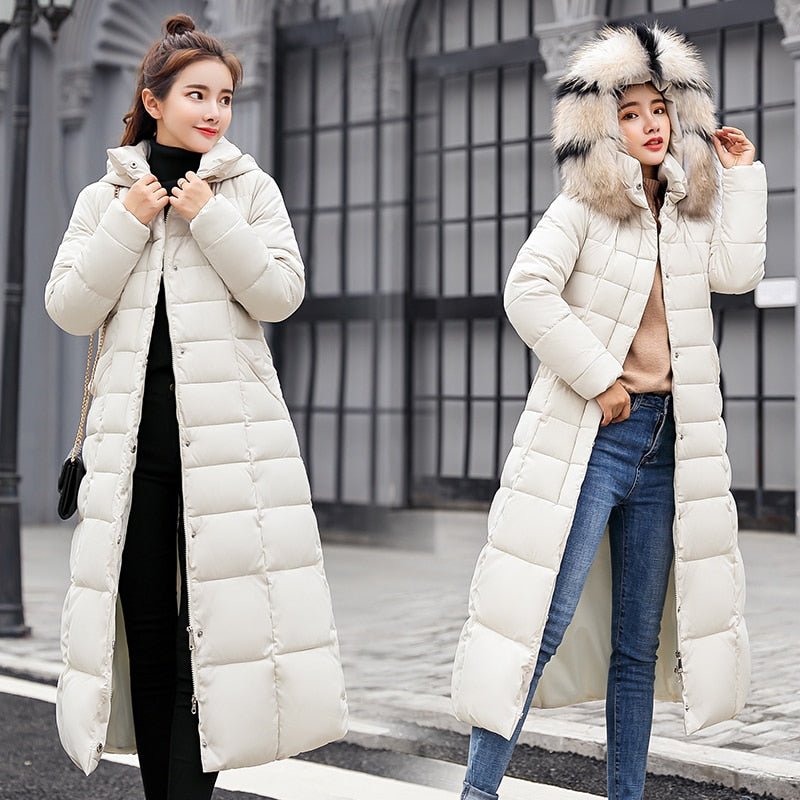 Langer Daunenmantel Warm und Bequem