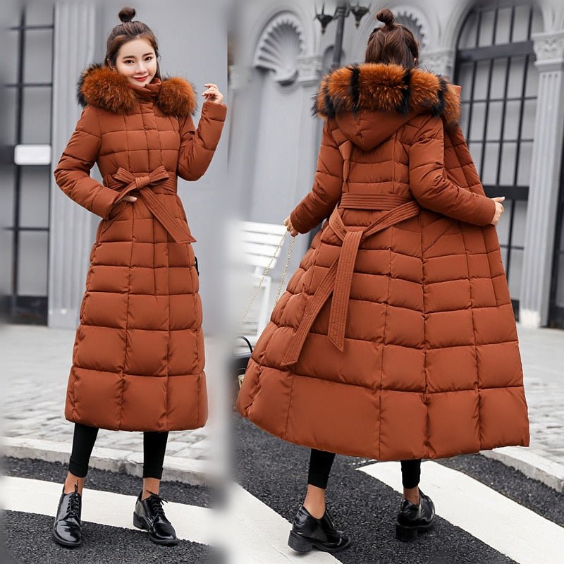 Langer Daunenmantel Warm und Bequem