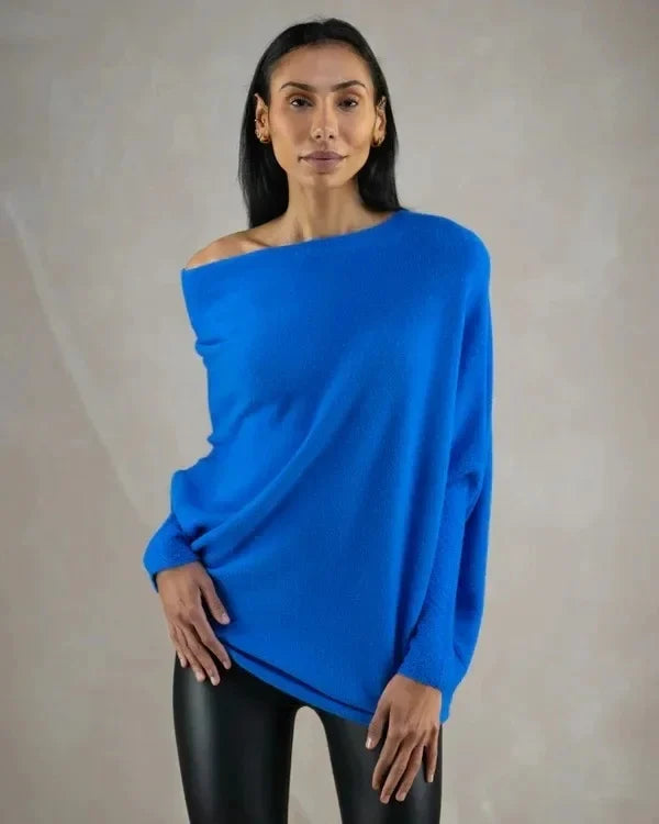 Asymmetrische Oversized Damenpullover Trendy