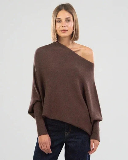 Asymmetrische Oversized Damenpullover Trendy