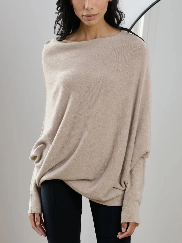 Asymmetrische Oversized Damenpullover Trendy